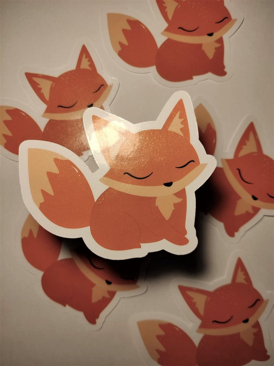 Vos Sticker - Bos Dieren - Vossen - Handgemaakte Stickers - Journaling - Bullet Journal - Scrapbooking - Leuke Stickers - Laptop Sticker - Telefoon Sticker - Cute - Dier - Lief - Schattig - Wilde Dieren